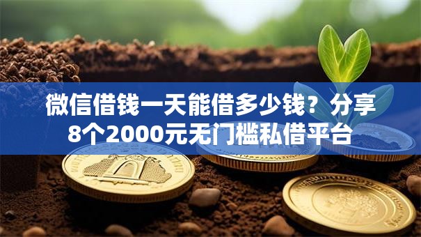 微信借钱一天能借多少钱？分享8个2000元无门槛私借平台