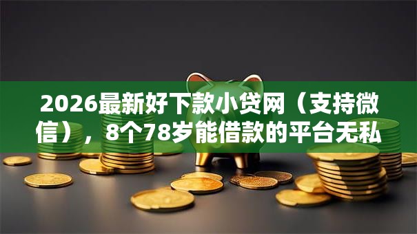 2026最新好下款小贷网（支持微信），8个78岁能借款的平台无私分享