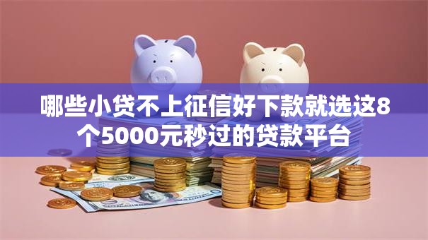 哪些小贷不上征信好下款就选这8个5000元秒过的贷款平台