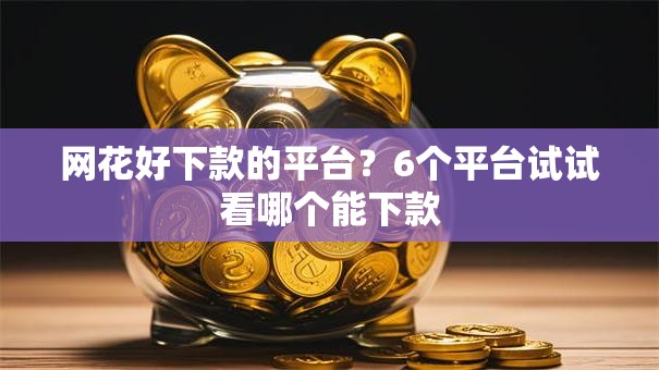 网花好下款的平台？6个平台试试看哪个能下款
