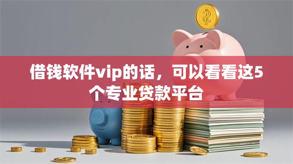 借钱软件vip的话,可以看看这5个专业贷款平台 借钱软件vip的话,可以看看这5个专业贷款平台