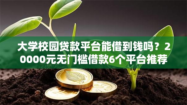 大学校园贷款平台能借到钱吗?20000元无门槛借款6个平台推荐 大学校园贷款平台能借到钱吗?20000元无门槛借款6个平台推荐