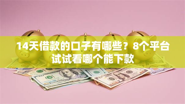 14天借款的口子有哪些？8个平台试试看哪个能下款