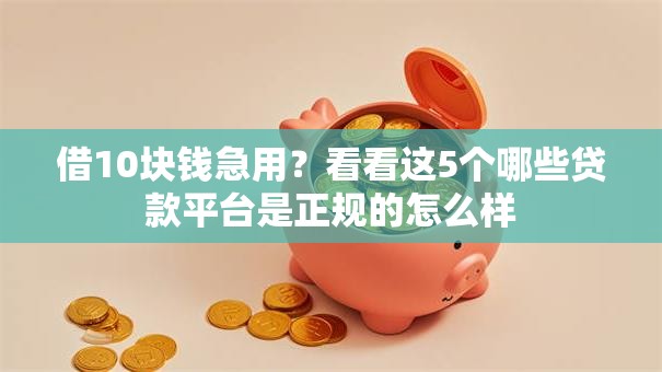 借10块钱急用？看看这5个哪些贷款平台是正规的怎么样