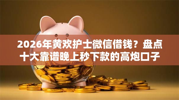 2026年黄欢护士微信借钱？盘点十大靠谱晚上秒下款的高炮口子