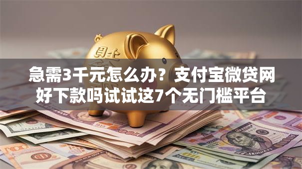 急需3千元怎么办?支付宝微贷网好下款吗试试这7个无门槛平台 急需3千元怎么办?支付宝微贷网好下款吗试试这7个无门槛平台