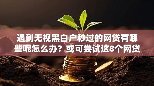 遇到无视黑白户秒过的网贷有哪些呢怎么办？或可尝试这8个网贷都平台