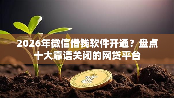 2026年微信借钱软件开通？盘点十大靠谱关闭的网贷平台