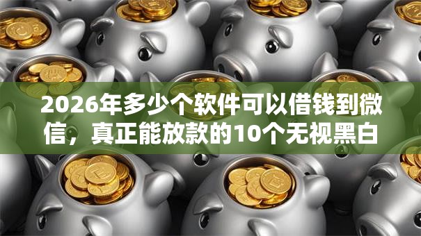 2026年多少个软件可以借钱到微信，真正能放款的10个无视黑白的网贷口子推荐