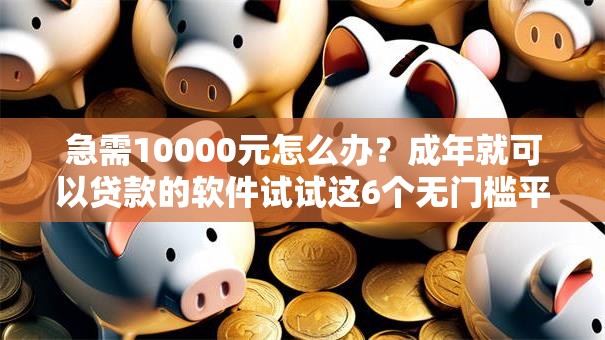 急需10000元怎么办?成年就可以贷款的软件试试这6个无门槛平台 急需10000元怎么办?成年就可以贷款的软件试试这6个无门槛平台