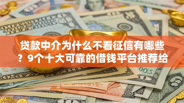 贷款中介为什么不看征信有哪些?9个十大可靠的借钱平台推荐给你 贷款中介为什么不看征信有哪些?9个十大可靠的借钱平台推荐给你