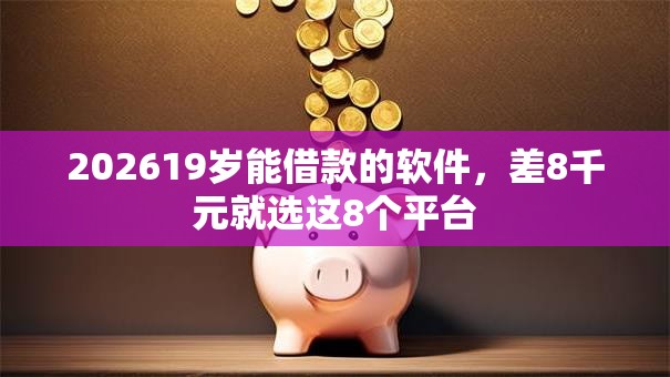 202619岁能借款的软件，差8千元就选这8个平台