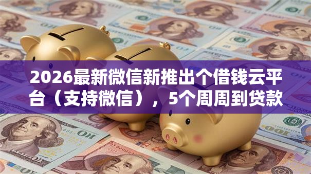 2026最新微信新推出个借钱云平台（支持微信），5个周周到贷款相同系列的软件无私分享