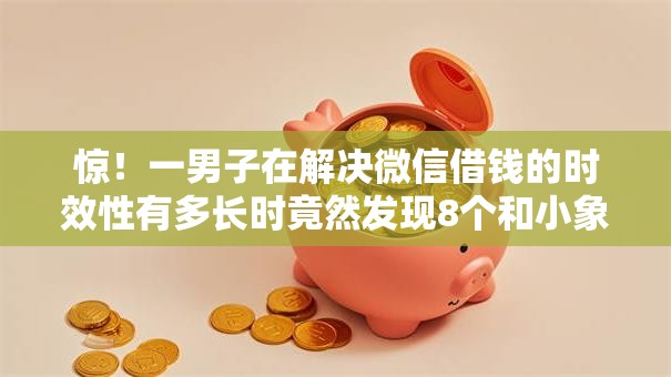 惊！一男子在解决微信借钱的时效性有多长时竟然发现8个和小象优品一样的平台，事后分享了出来