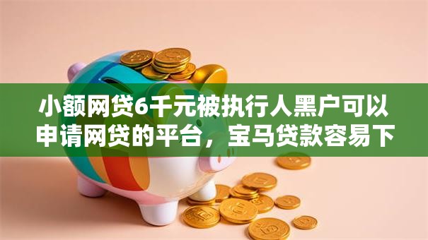 小额网贷6千元被执行人黑户可以申请网贷的平台，宝马贷款容易下款吗多久的8个平台介绍