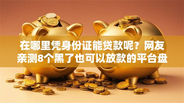 在哪里凭身份证能贷款呢？网友亲测8个黑了也可以放款的平台盘点