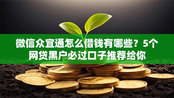 微信众宜通怎么借钱有哪些？5个网贷黑户必过口子推荐给你