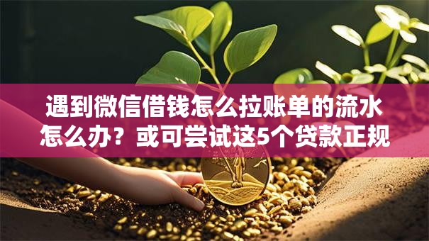 遇到微信借钱怎么拉账单的流水怎么办？或可尝试这5个贷款正规平台