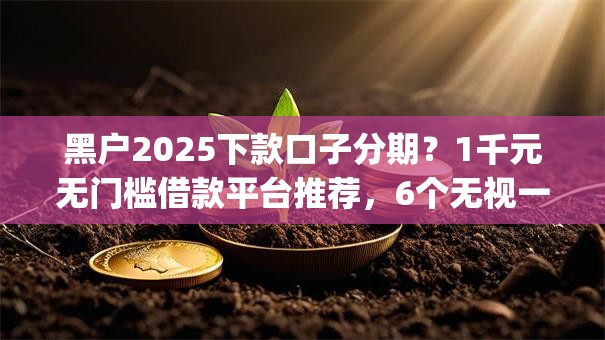 黑户2025下款口子分期？1千元无门槛借款平台推荐，6个无视一切包下款5000秒下款的app盘点