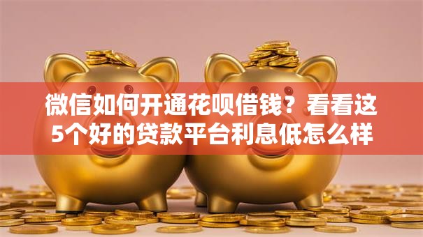 微信如何开通花呗借钱？看看这5个好的贷款平台利息低怎么样