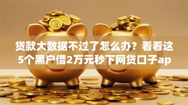 贷款大数据不过了怎么办?看看这5个黑户借2万元秒下网贷口子app怎么样 贷款大数据不过了怎么办?看看这5个黑户借2万元秒下网贷口子app怎么样