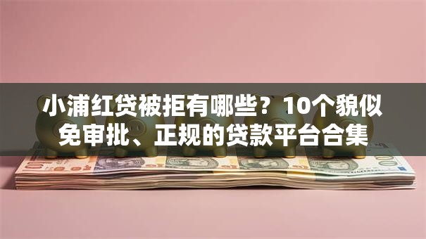 小浦红贷被拒有哪些？10个貌似免审批、正规的贷款平台合集