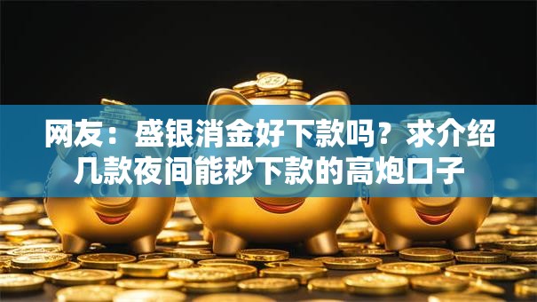 网友：盛银消金好下款吗？求介绍几款夜间能秒下款的高炮口子