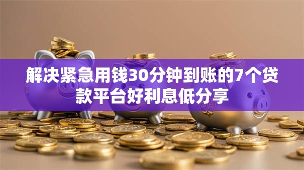 解决紧急用钱30分钟到账的7个贷款平台好利息低分享