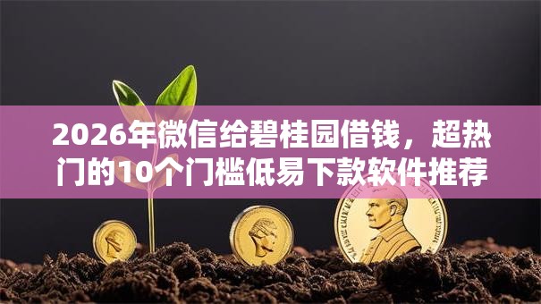 2026年微信给碧桂园借钱，超热门的10个门槛低易下款软件推荐
