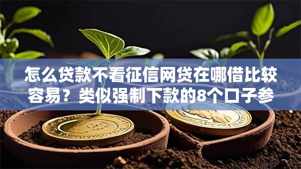 怎么贷款不看征信网贷在哪借比较容易？类似强制下款的8个口子参考