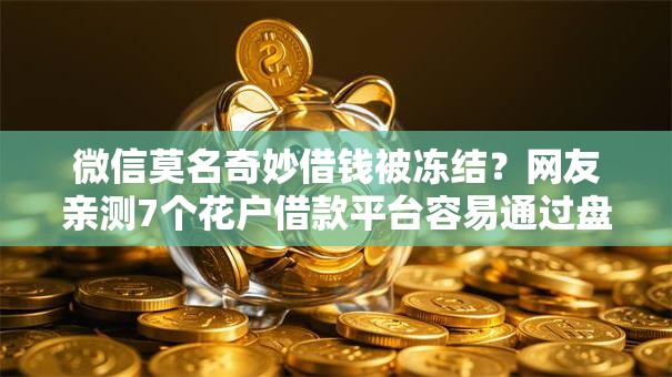 微信莫名奇妙借钱被冻结？网友亲测7个花户借款平台容易通过盘点