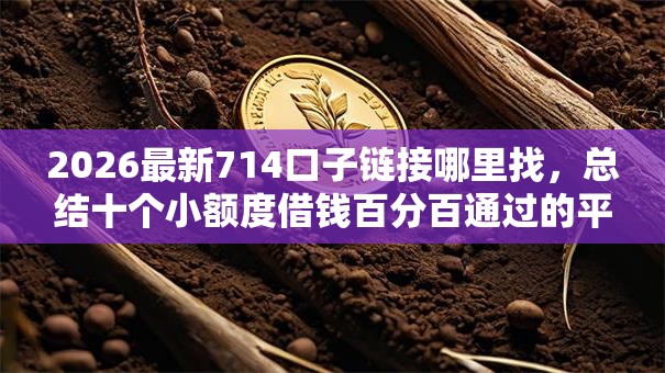 2026最新714口子链接哪里找，总结十个小额度借钱百分百通过的平台！