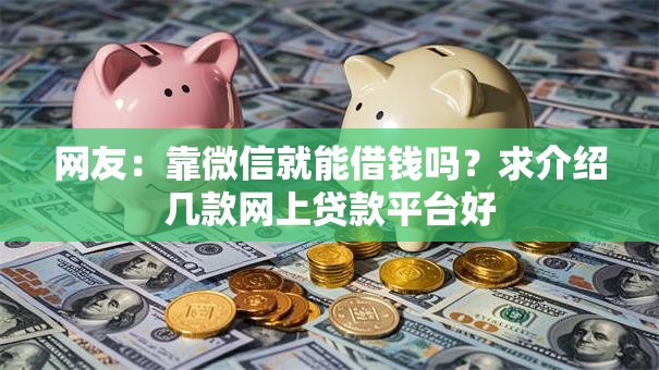 网友：靠微信就能借钱吗？求介绍几款网上贷款平台好