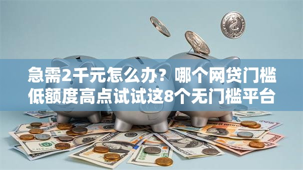急需2千元怎么办？哪个网贷门槛低额度高点试试这8个无门槛平台