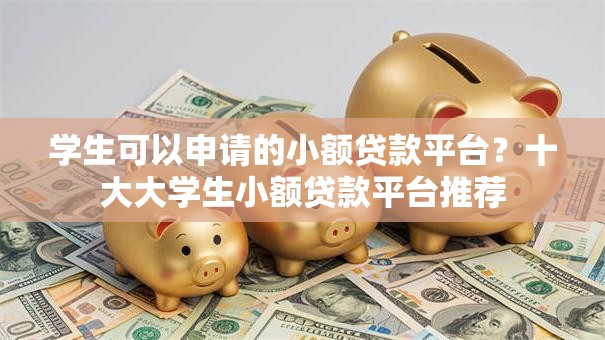 学生可以申请的小额贷款平台？十大大学生小额贷款平台推荐