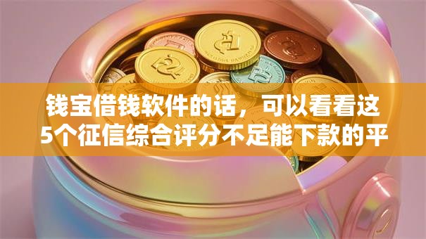 钱宝借钱软件的话，可以看看这5个征信综合评分不足能下款的平台