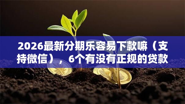 2026最新分期乐容易下款嘛（支持微信），6个有没有正规的贷款平台无私分享