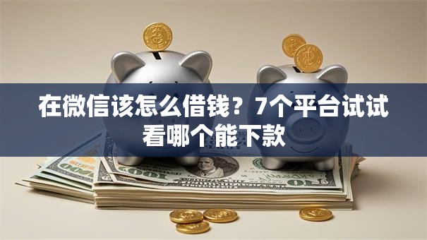 在微信该怎么借钱？7个平台试试看哪个能下款