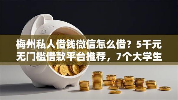 梅州私人借钱微信怎么借？5千元无门槛借款平台推荐，7个大学生网贷平台盘点