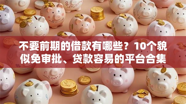 不要前期的借款有哪些？10个貌似免审批、贷款容易的平台合集