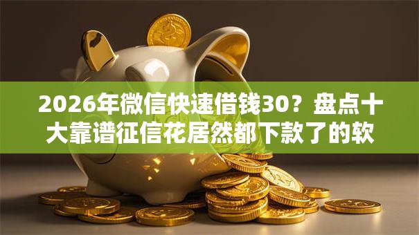 2026年微信快速借钱30？盘点十大靠谱征信花居然都下款了的软件