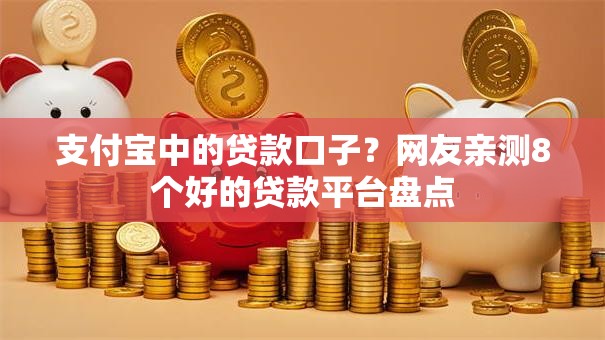 支付宝中的贷款口子？网友亲测8个好的贷款平台盘点