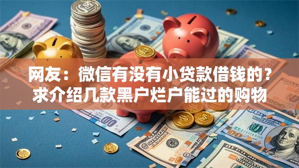 网友：微信有没有小贷款借钱的？求介绍几款黑户烂户能过的购物平台