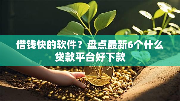 借钱快的软件？盘点最新6个什么贷款平台好下款