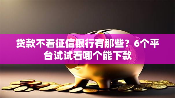 贷款不看征信银行有那些?6个平台试试看哪个能下款 贷款不看征信银行有那些?6个平台试试看哪个能下款