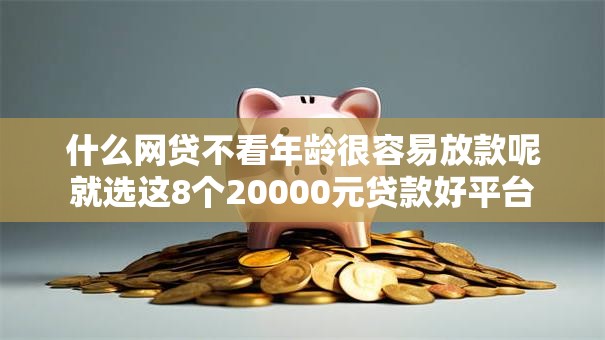 什么网贷不看年龄很容易放款呢就选这8个20000元贷款好平台