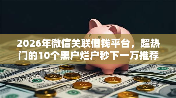 2026年微信关联借钱平台，超热门的10个黑户烂户秒下一万推荐
