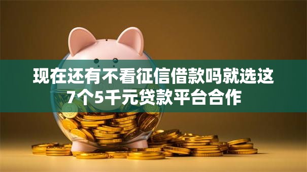 现在还有不看征信借款吗就选这7个5千元贷款平台合作 现在还有不看征信借款吗就选这7个5千元贷款平台合作
