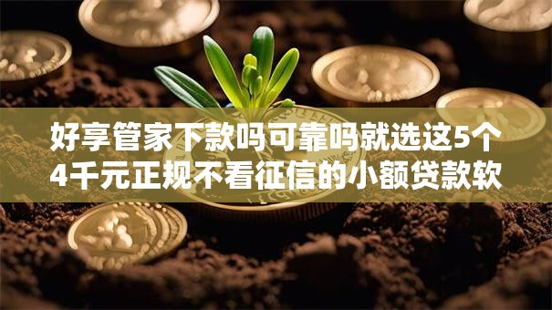 好享管家下款吗可靠吗就选这5个4千元正规不看征信的小额贷款软件
