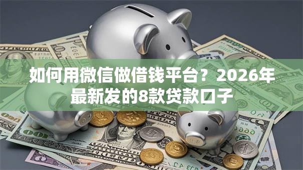 如何用微信做借钱平台?2026年最新发的8款贷款口子 如何用微信做借钱平台?2026年最新发的8款贷款口子
